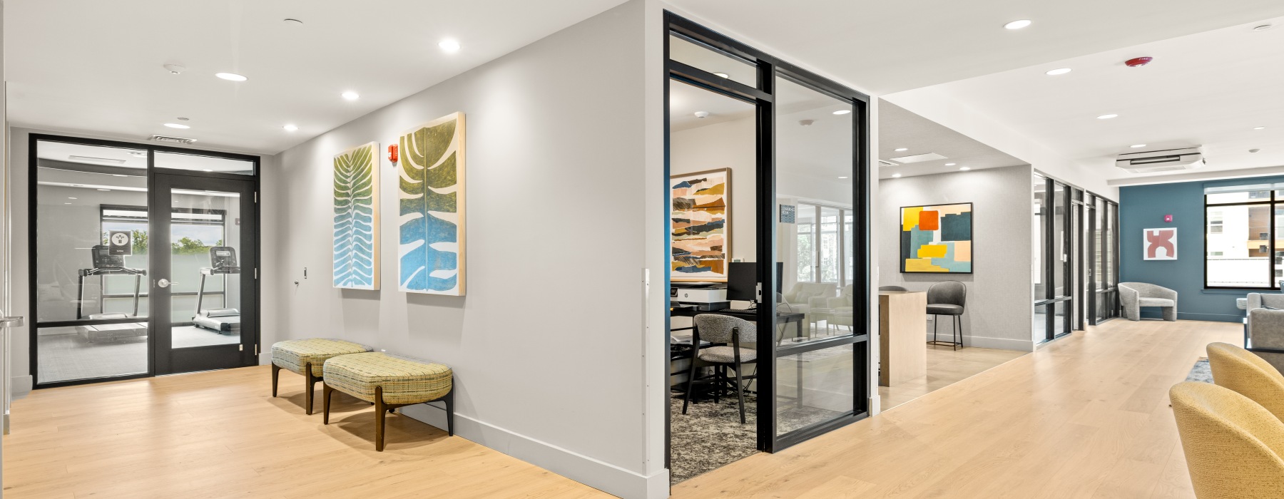 second floor of clubhouse with fitness center and amenities